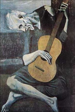 301x452 Old Man Playing Guitar - Painting Of Guitar Players