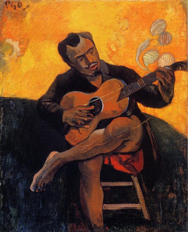 649x800 The Guitar In Art James Bishop Edwards - Painting Of Guitar Players
