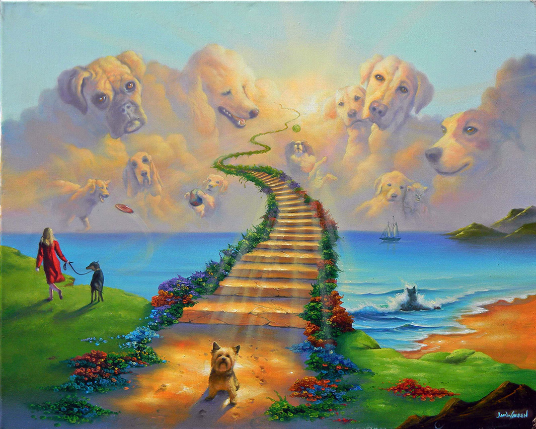 1065x852 All Dogs Go To Heaven 3 - Painting Of Heaven