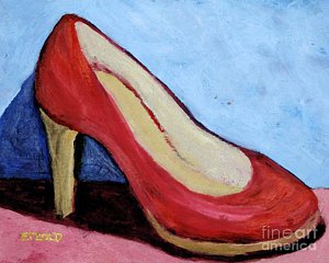 300x240 High Heel Shoes Paintings - Painting Of High Heel Shoes