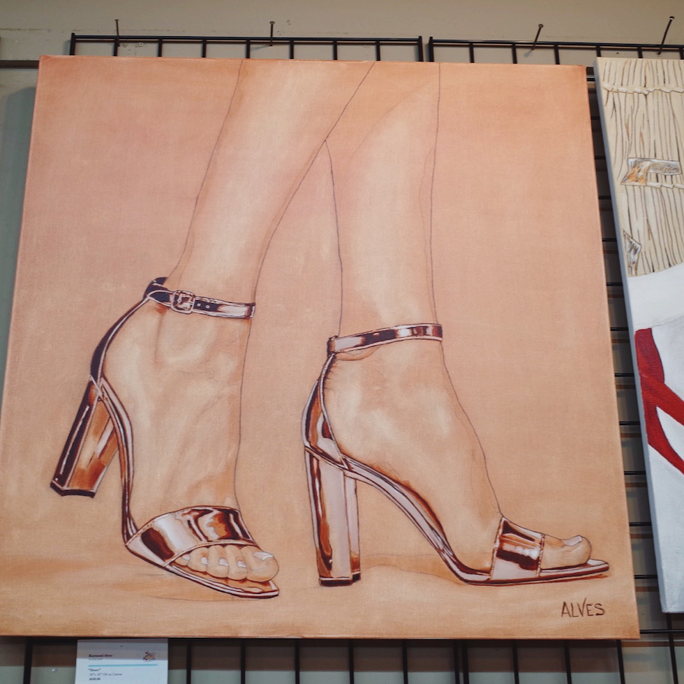 980x980 Oil Painting High Heel Shoes Workchic - Painting Of High Heel Shoes