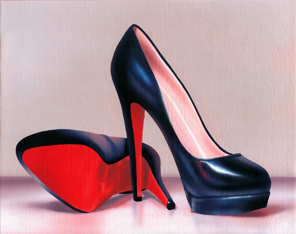 600x476 Waiting High Heels - Painting Of High Heel Shoes