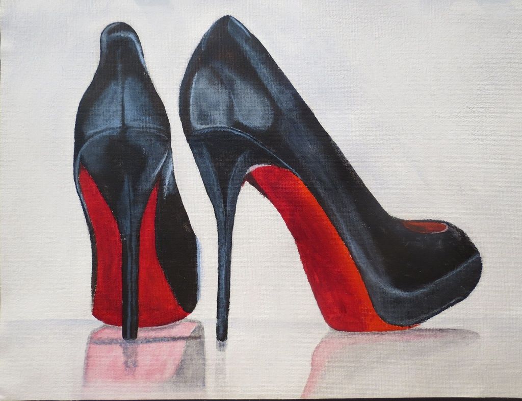 Painting Of High Heel Shoes at PaintingValley.com | Explore collection ...