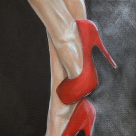 268x268 Jacqui Faye Original Art Paintings Gallery By Tx Artist Jacqui - Painting Of High Heel Shoes