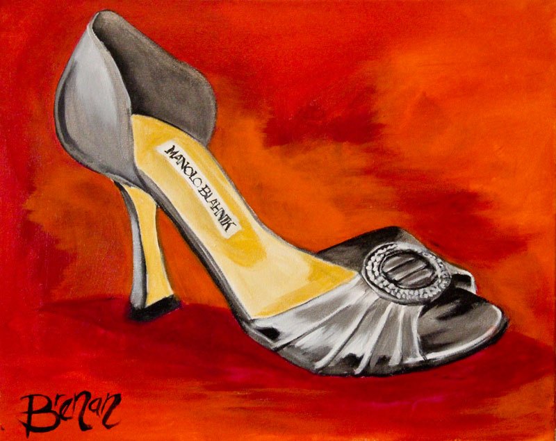 800x635 High Heels And Hot Wheels The Art Opening [Gallery] Art By Brenan - Painting Of High Heels