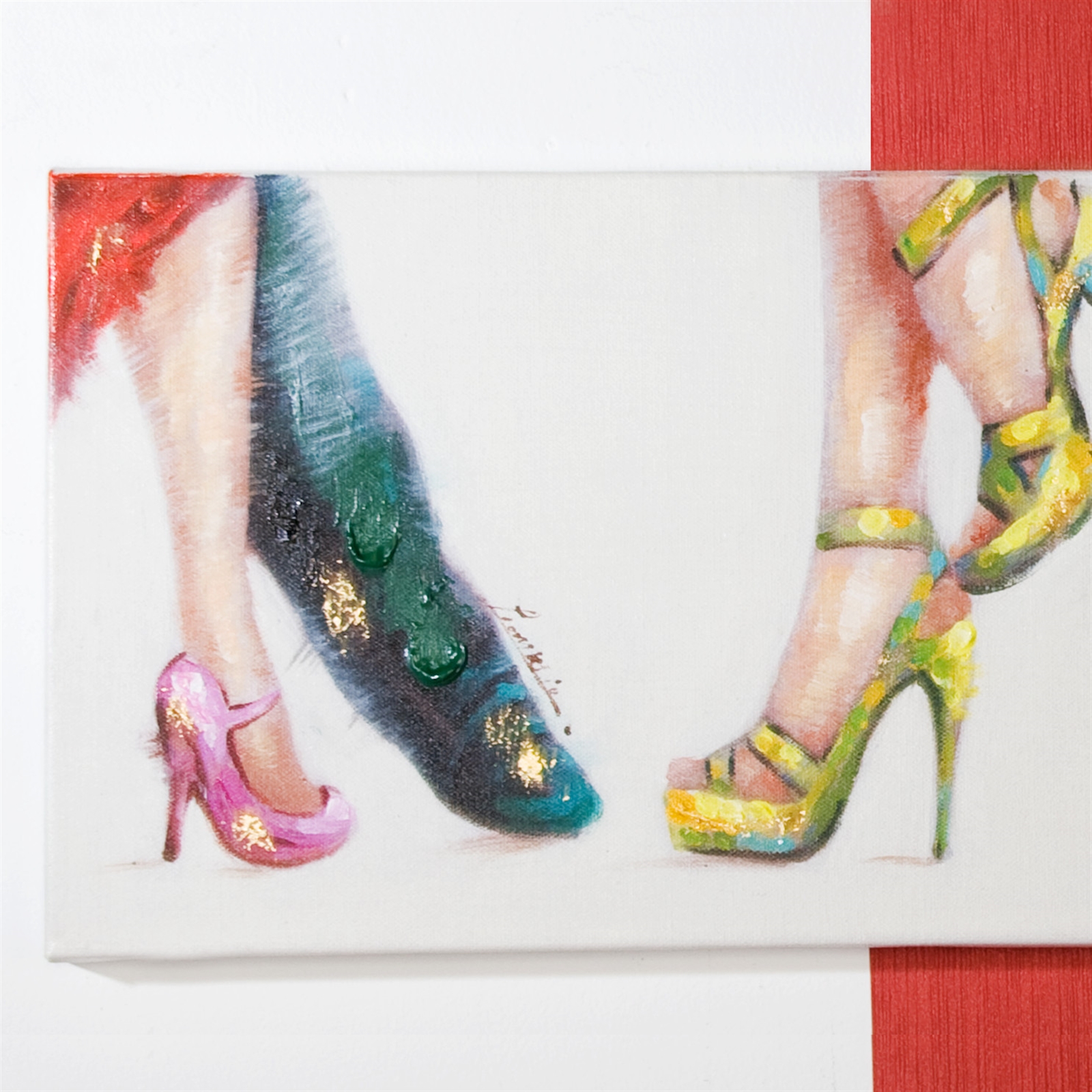 1600x1600 Iconic Oil Painting High Heels 11 8x47 70s Suits Dresses Bar - Painting Of High Heels