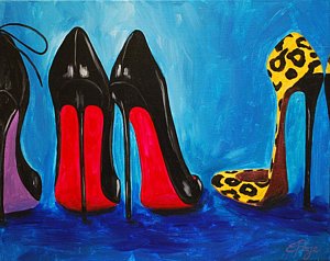 300x238 Stiletto Heels Paintings Fine Art America - Painting Of High Heels