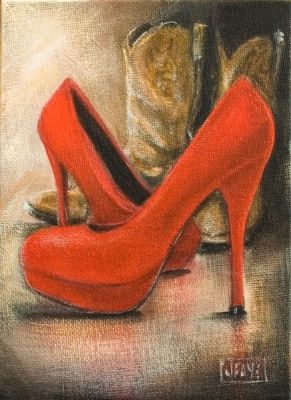291x400 Painting Of High Heels - Painting Of High Heels