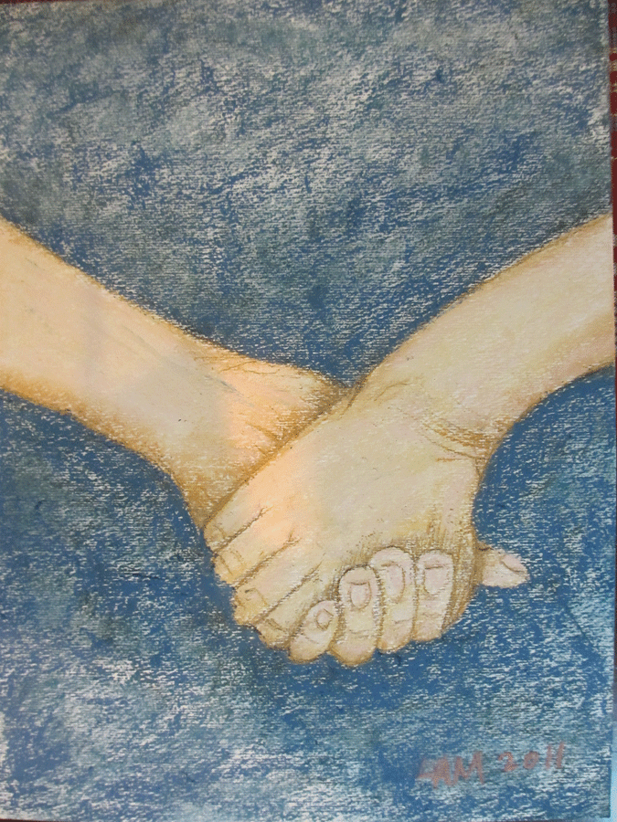 675x900 Lam's Blog Holding Hands - Painting Of Holding Hands
