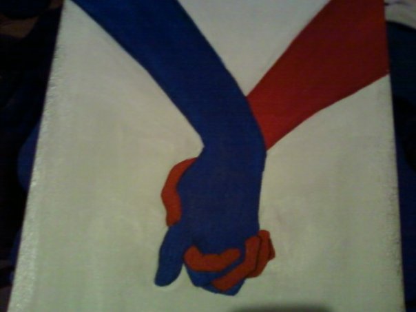 604x453 Holding Hands, Painting By Lucky Lovely - Painting Of Holding Hands