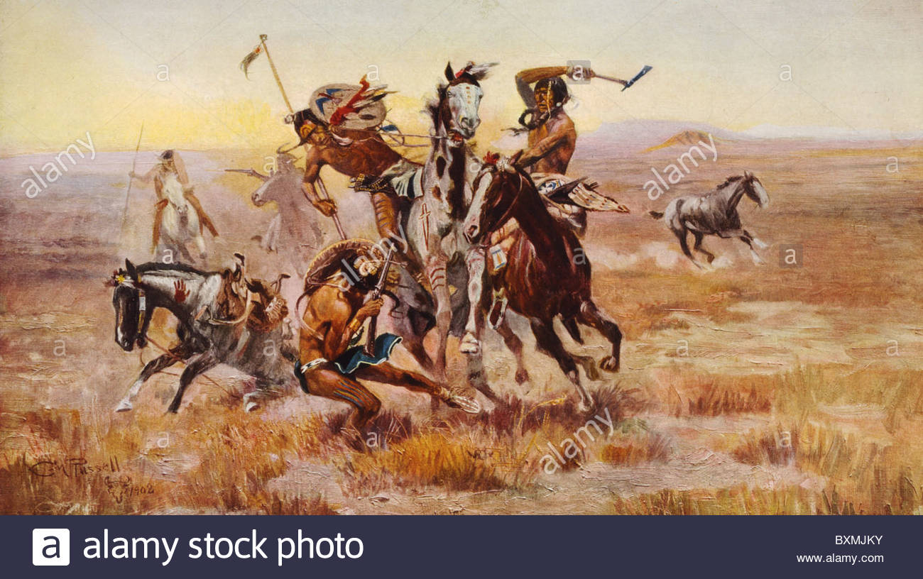 1300x816 Plains Indians Painting Stock Photos Amp Plains Indians Painting - Painting Of Indian On Horseback