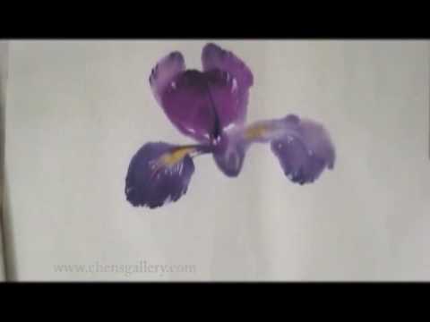 480x360 Chinese Brush Painting Iris - Painting Of Iris Flower