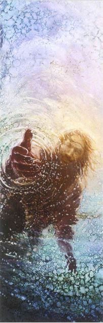 Painting Of Jesus Reaching Into Water At Paintingvalley.com 