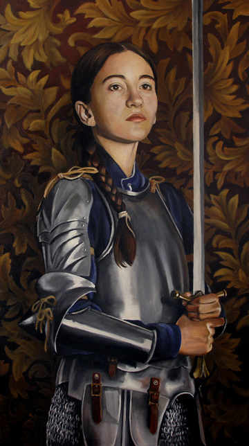 360x644 Joan Of Arc, Oil On Canvas By Zahradka Art And Illustration - Painting Of Joan Of Arc
