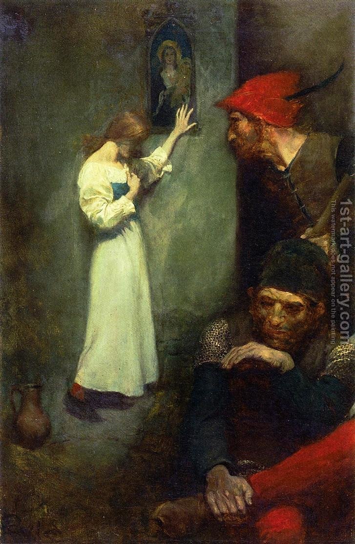 727x1112 Joan Of Arc In Prison Howard Pyle Reproduction 1st Art Gallery - Painting Of Joan Of Arc