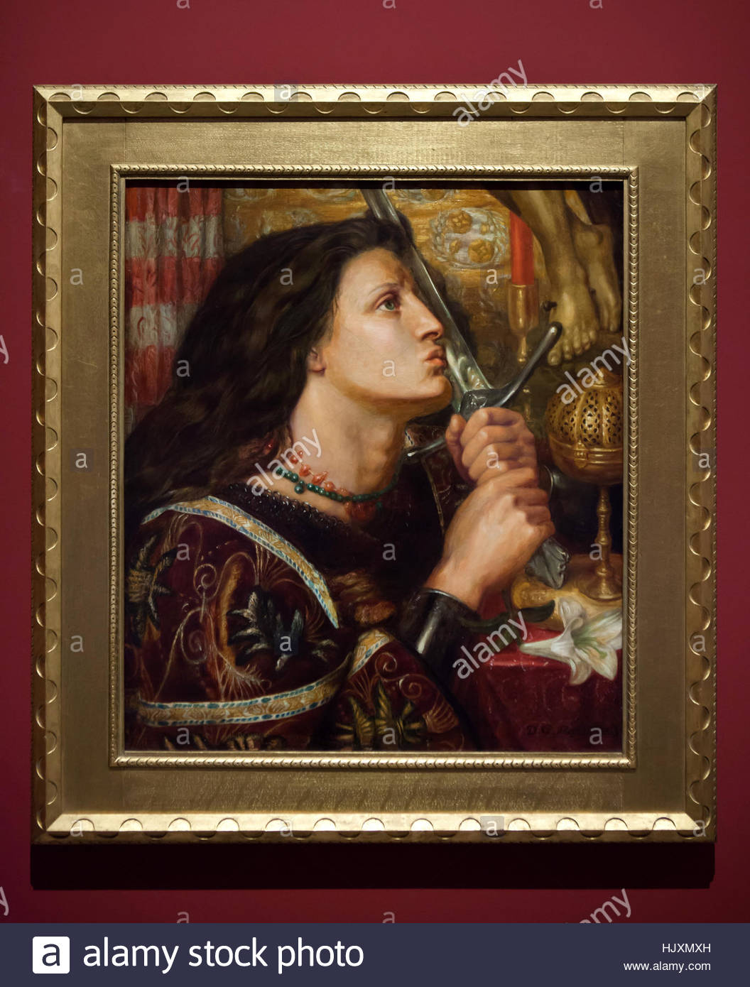 1056x1390 Painting Joan Of Arc Kissing The Sword Of Deliverance (1863) By - Painting Of Joan Of Arc