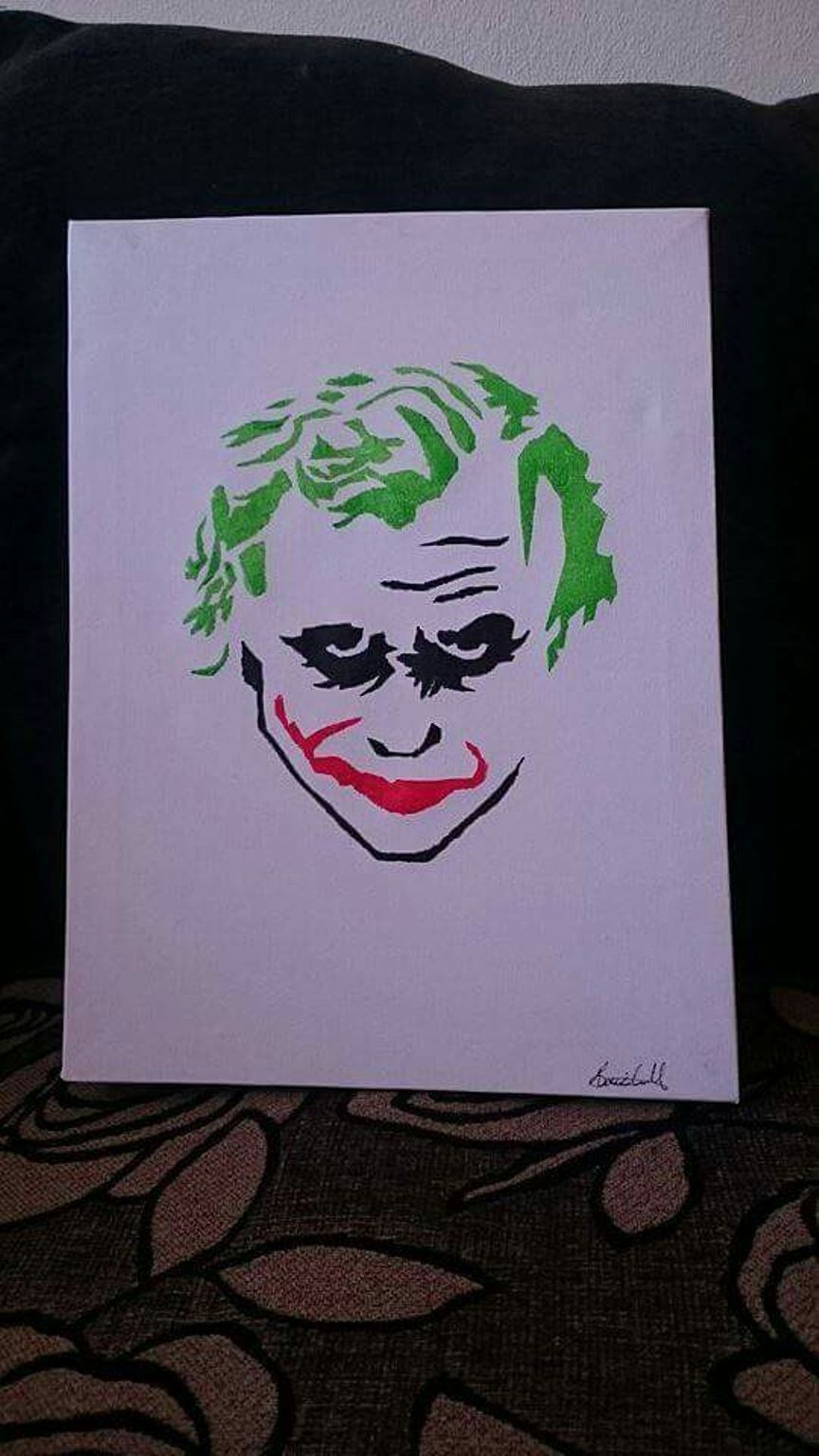 864x1536 Used The Joker Canvas Painting In Fk10 Alloa For 26.00 Shpock - Painting Of Joker