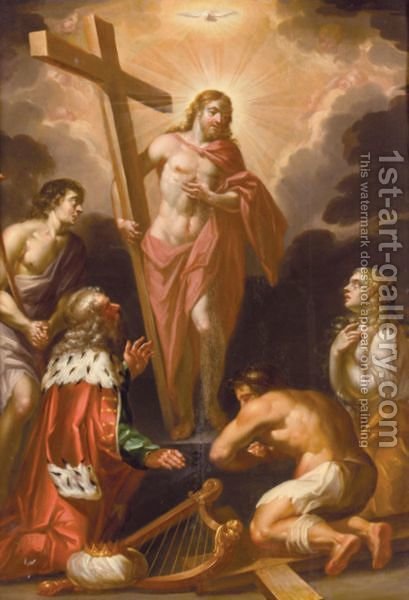 409x600 The Resurrection, With Mary Magdalene, Saint Peter, King David - Painting Of King David