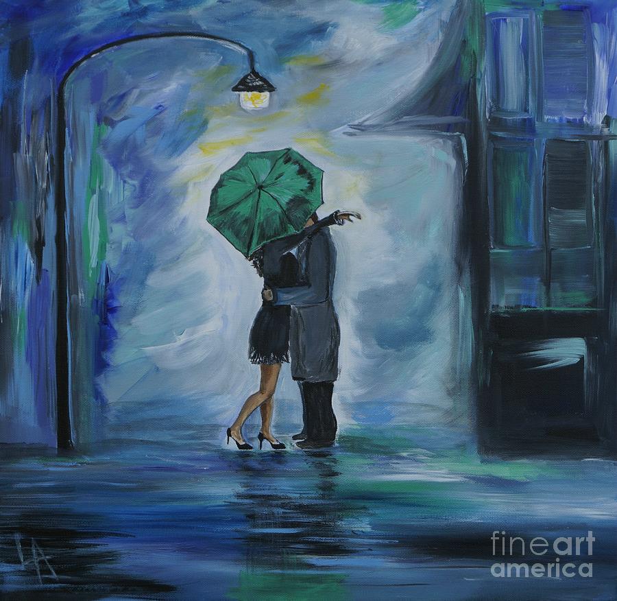 900x876 Kiss Me One More Time Painting By Leslie Allen - Painting Of Kiss