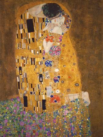 337x450 The Kiss, C.1907 Art Print By Gustav Klimt - Painting Of Kiss