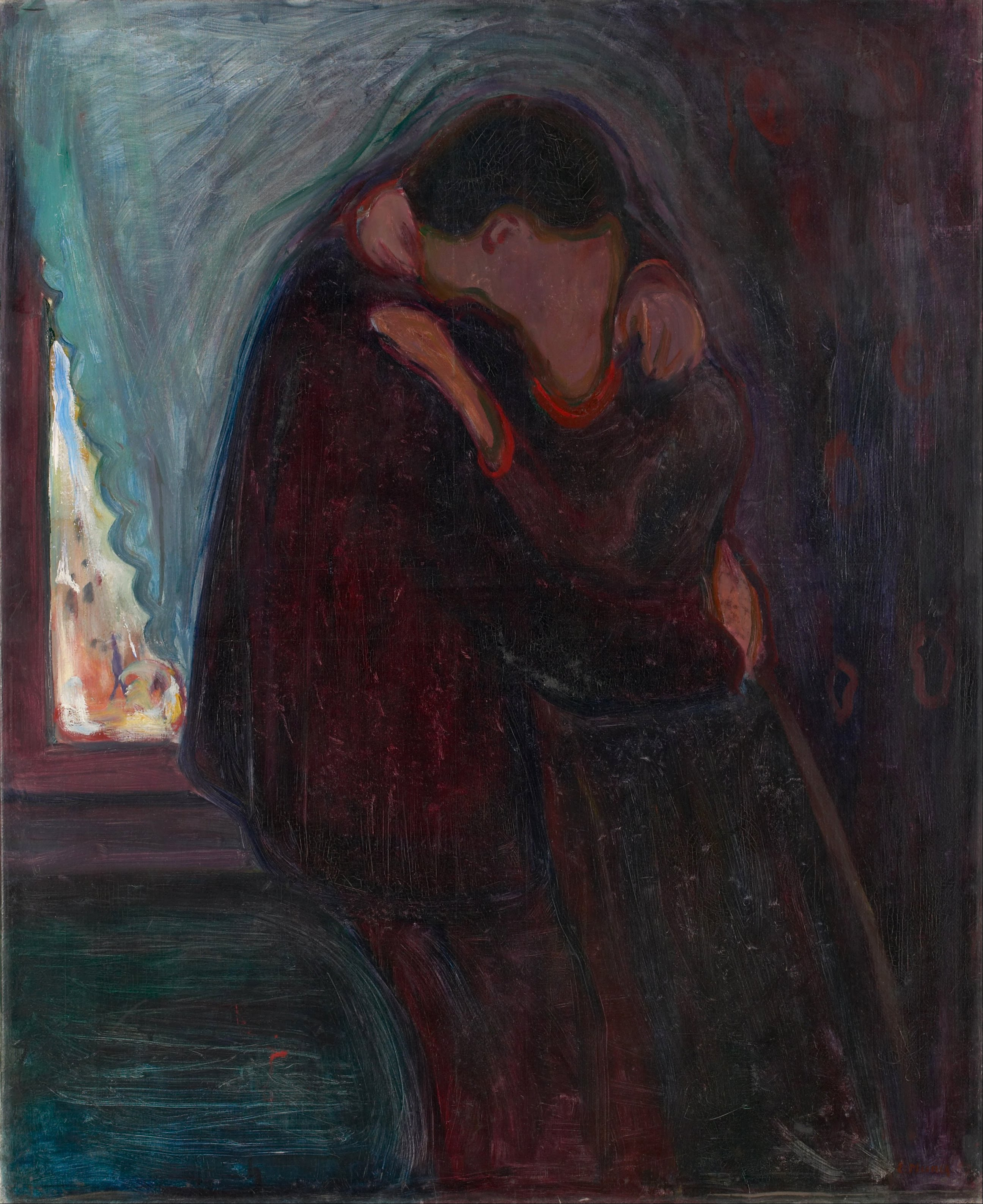 2591x3173 The Kiss (Munch Painting) - Painting Of Kiss