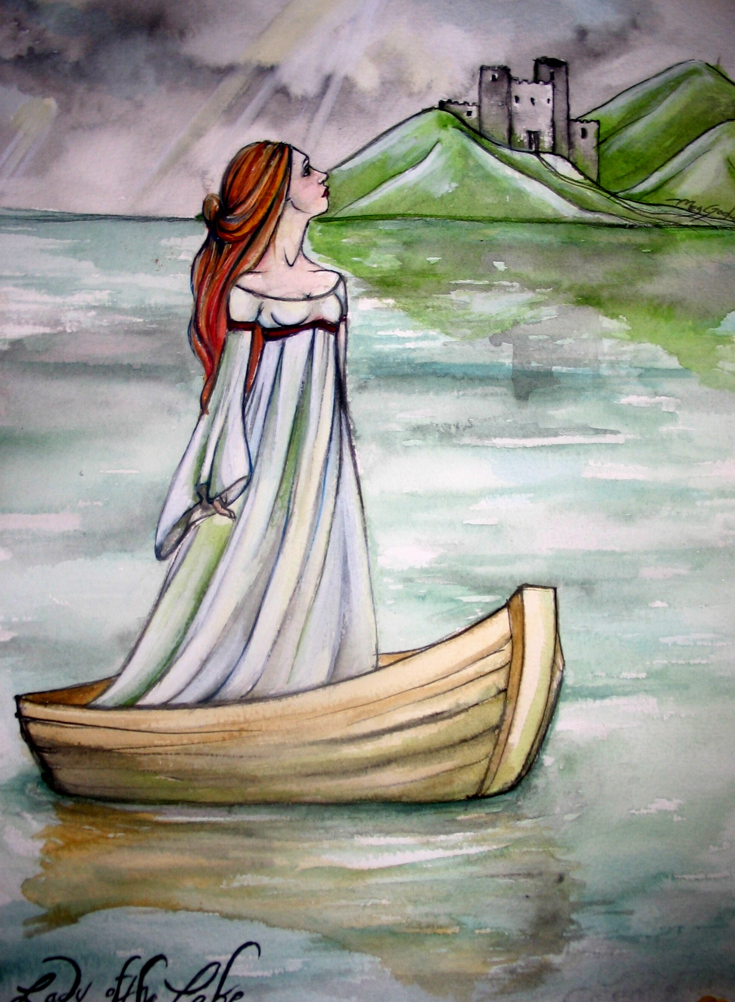 Painting Of Lady Of The Lake at PaintingValley.com | Explore collection