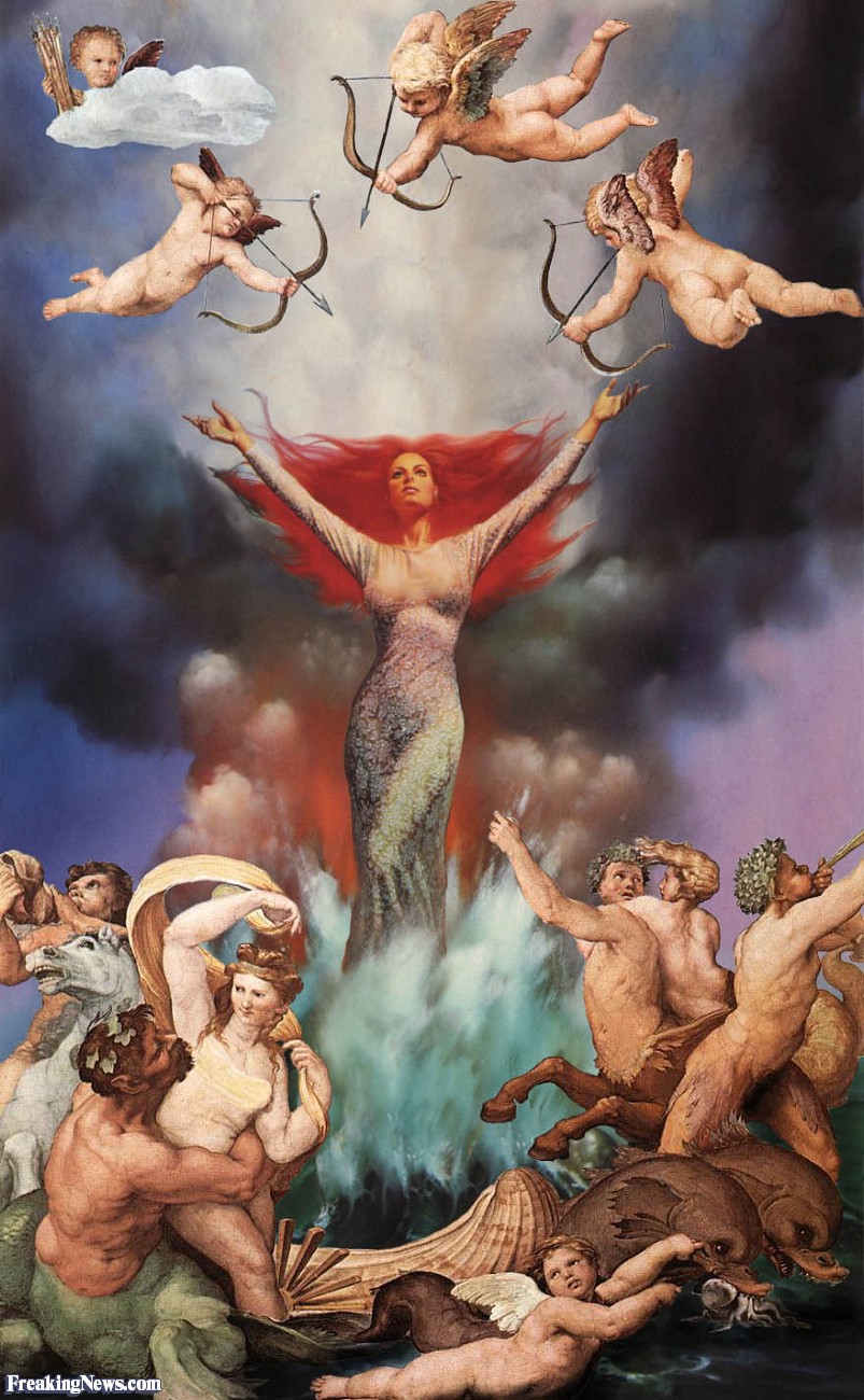 803x1300 Lady Of The Lake With Angels Painting Pictures - Painting Of Lady Of The Lake