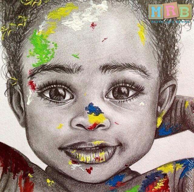 640x633 425 Best Children In Artphotography Images On Infant - Painting Of Little Black Girl