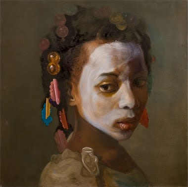 380x378 Of Little Black Girls, Missing Self Esteem And White Face - Painting Of Little Black Girl