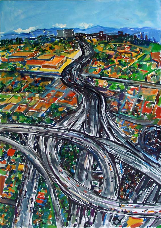 567x800 Impressionist Landscape Paintings Of Los Angeles Impressionist - Painting Of Los Angeles