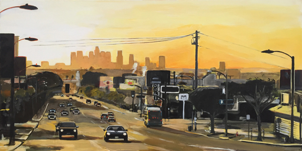 600x300 Painting Of Los Angeles 01 California Angela Wakefield - Painting Of Los Angeles