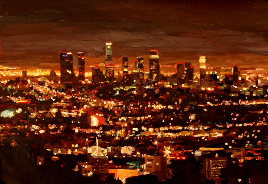 900x621 City Of Angels - Painting Of Los Angeles