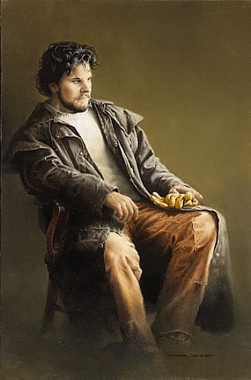 366x554 Observation Of A Young Man - Painting Of Man