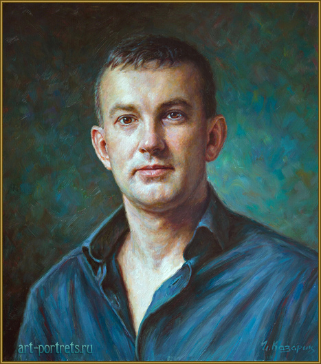 467x528 Portrait Of A Young Man In Oil - Painting Of Man