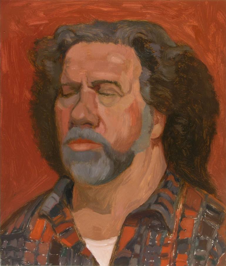 770x906 Saatchi Art Asleep Sitting Man Painting By Kerry Smith - Painting Of Man