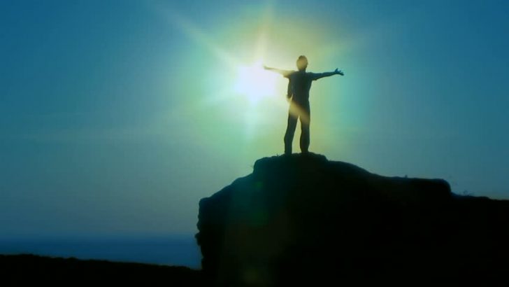 728x410 Painting Of A Man Standing On A Cliff - Painting Of Man Looking Over Cliff