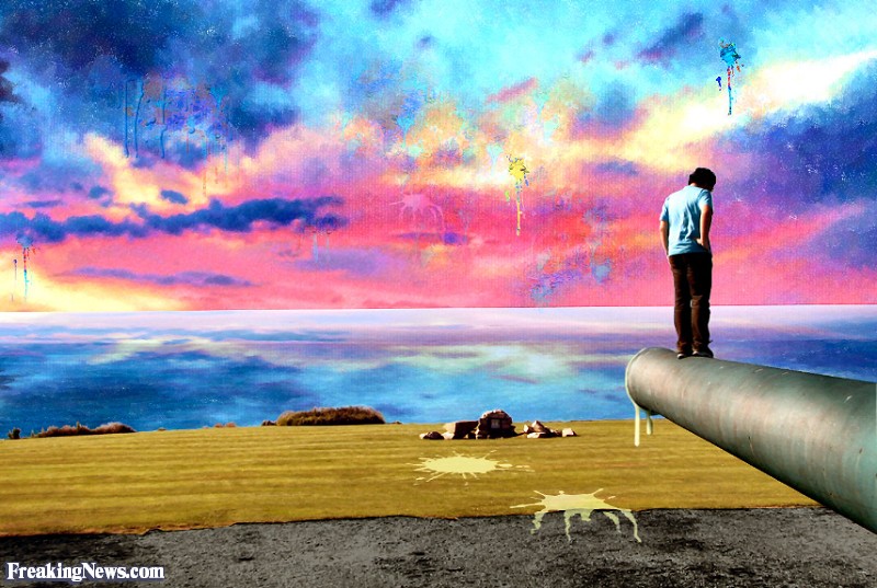 800x537 Sky Painting Man Pictures - Painting Of Man Looking Over Cliff