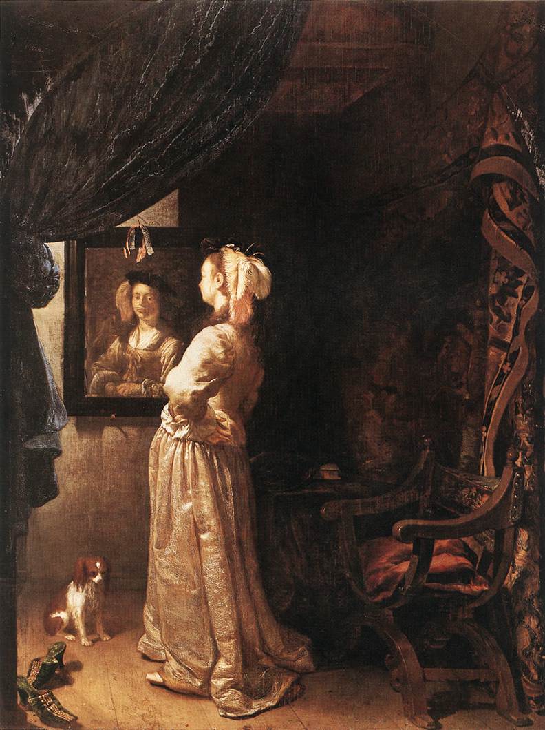 792x1060 Filevan Mieris I, Frans Van - Painting Of Mirror