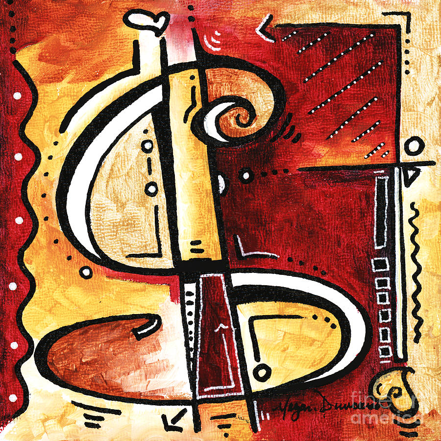 900x900 Golden Is A Fun Funky Mini Pop Art Style Original Money Painting - Painting Of Money