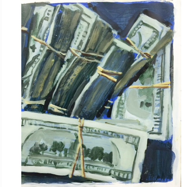 640x640 Thug Money Painting By Walterrobinson. Shop @walterrobinsonstudio - Painting Of Money