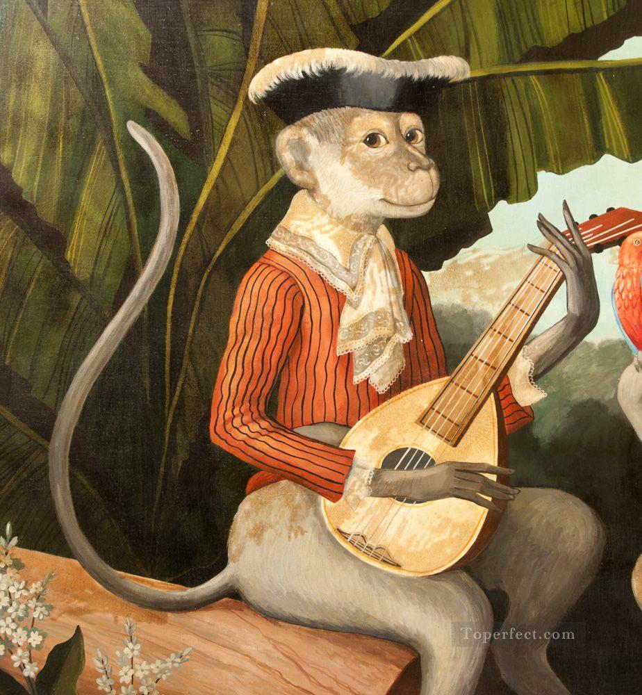 924x1000 Monkey Playing Guitar Painting In Oil For Sale - Painting Of Monkeys