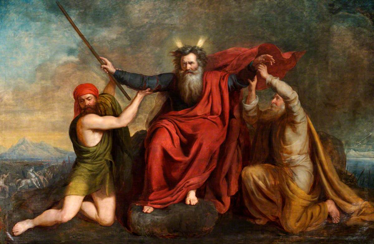 1200x782 Moses With His Arms Supported By Aaron And Hur Art Uk - Painting Of Moses