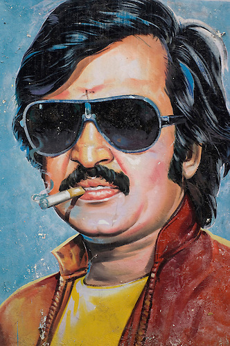 332x500 India. Painting Of A Film Star. Threeblindmen Photography Archive - Painting Of Movie Stars