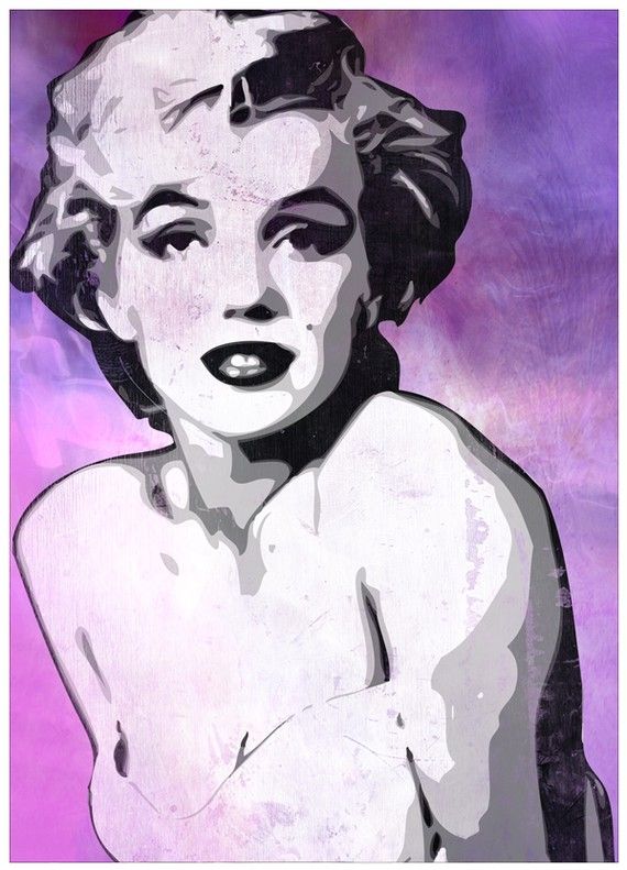 570x791 Marilyn Monroe Pop Culture Icon And Movie Star Pop By Cutitoutart - Painting Of Movie Stars