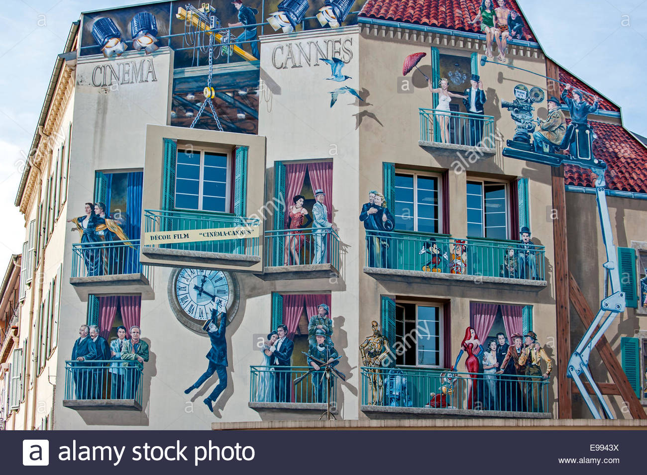 1300x955 Wall Painting Cannes About Movie Stars In The City Cannes - Painting Of Movie Stars