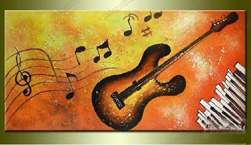 500x289 Large Canvas Modern Art Oil Painting Musical Instruments Wall Art - Painting Of Musical Instruments