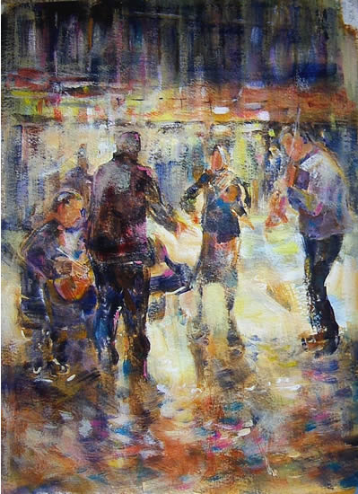 399x550 Woking Art Gallery - Painting Of Musicians