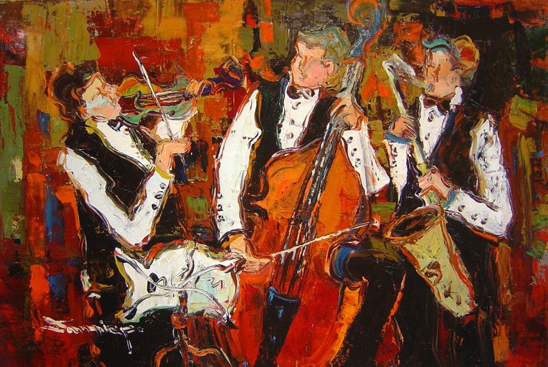 800x536 Jazz Musicians L - Painting Of Musicians
