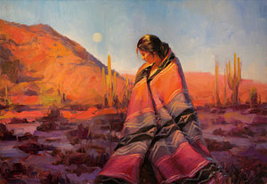 300x207 Native American Paintings Fine Art America - Painting Of Native American