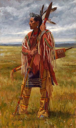 300x500 Protector Of The Plains - Painting Of Native American Warriors